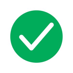 Keuringssticker - Goedgekeurd - Groen met wit vinkje