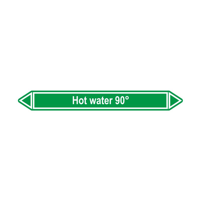 Leidingmerker Heet water 90º